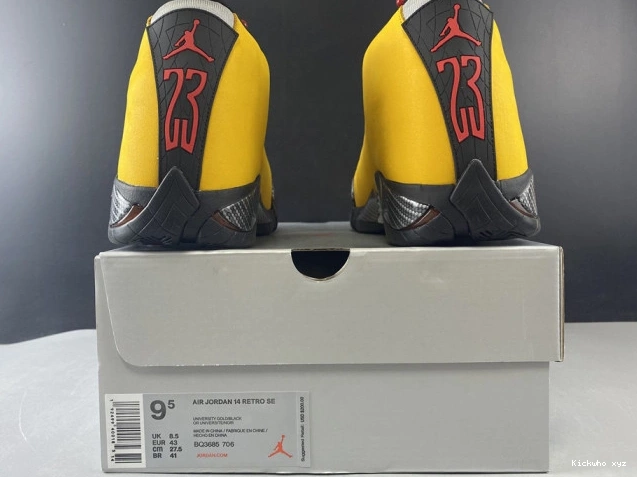 GOLD RETRO BQ3685-706 JORDAN UNIVERSITY 14 AIR 0628